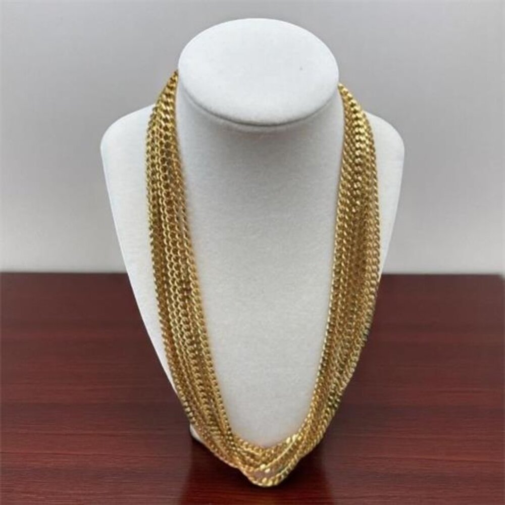 12mm Stainless Steel Gold Plated Mens Cuban Curb Necklace Chain 24 inches